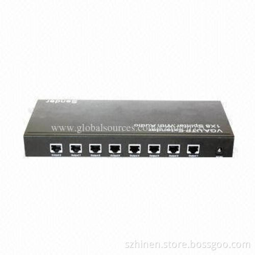 8 x RJ45 VGA UTP Extender with Extension Function, 1,920 x 1,200 Pixels Resolution